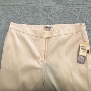 Coldwater Creek ivory silk blend pants